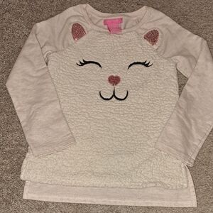 Isaac Mizrahi Llama Sherpa Cream Textured Sweater Girls Size 6X